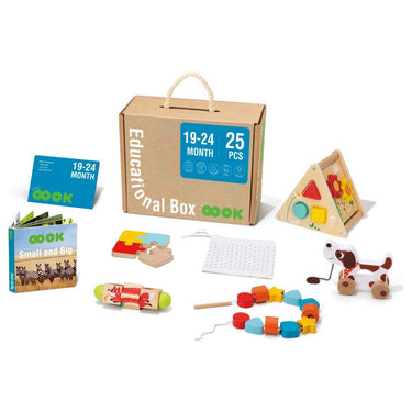 Tooky toy Educatieve Houten Speelgoed Box 19-24 maanden 25-delig