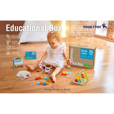 Tooky toy Educatieve Houten Speelgoed Box 19-24 maanden 25-delig