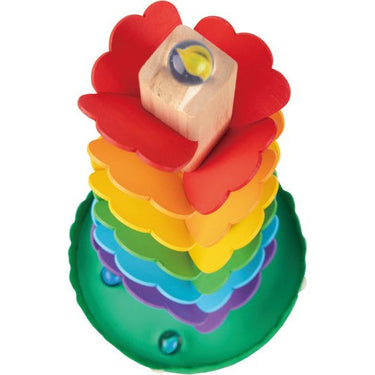 Tooky toy Educatieve Houten Knikkertoren met Melodie 7-delig