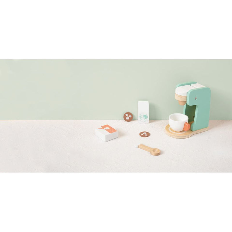 Load image into Gallery viewer, Tooky toy Houten Koffiezetapparaat met Accessoires 7-delig
