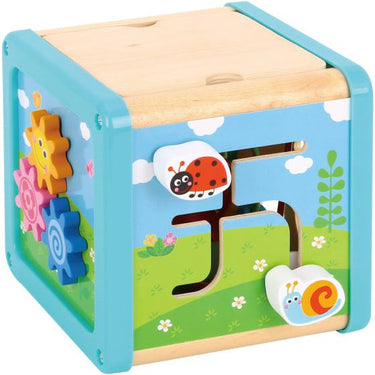 Tooky toy Houten Activiteitenkubus 18 maanden 6-delig