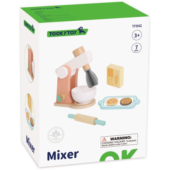 Load image into Gallery viewer, Tooky toy Houten Keukenmixer met Accessoires 7-delig

