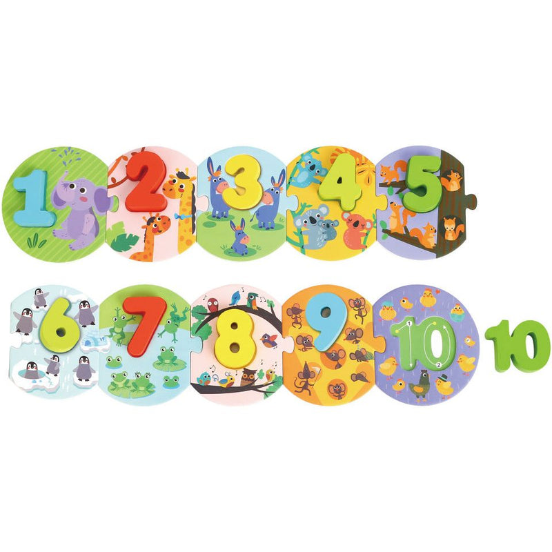 Load image into Gallery viewer, Tooky toy Getallenpuzzel Educatief Houten Speelgoed 20-delig
