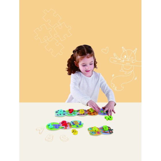 Load image into Gallery viewer, Tooky toy Getallenpuzzel Educatief Houten Speelgoed 20-delig
