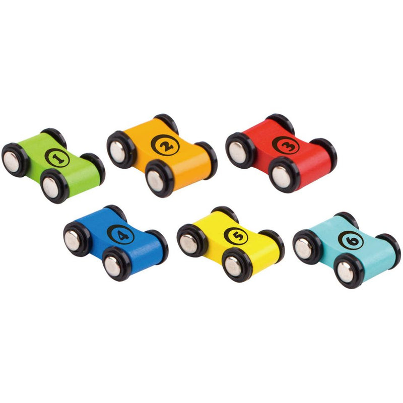 Load image into Gallery viewer, Tooky toy Houten Autobaan met Speelauto's 18 maanden 8-delig
