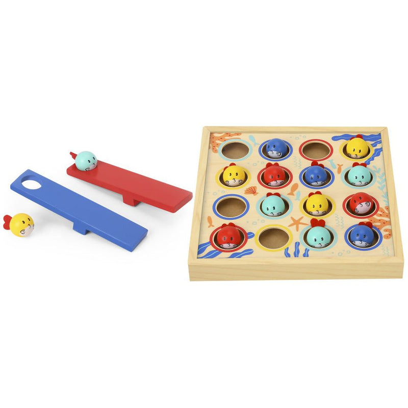Load image into Gallery viewer, Tooky toy Flying Fish Diving Houten Behendigheidsspel 19-delig
