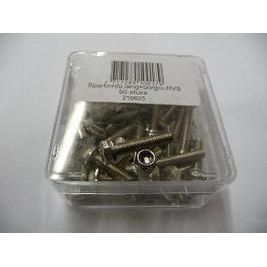 Fender bolt M5x25 stainless steel with lock nut (50 pieces)