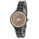 Wave hawaii Horloge Citizen Miyota dames 3,5 cm hout bruin zwart