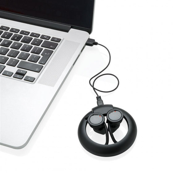 Load image into Gallery viewer, Xd collection Oortelefoon True bluetooth 8,3 cm zwart 3-delig
