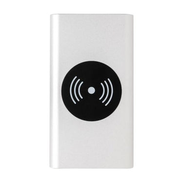 Xd collection Powerbank draadloos 10.000 mAh 12,5 cm alu zilver