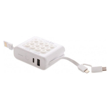 Xd collection Powerbank met draadloze oplader 7,2 cm wit