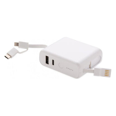Xd collection Powerbank met draadloze oplader 7,2 cm wit