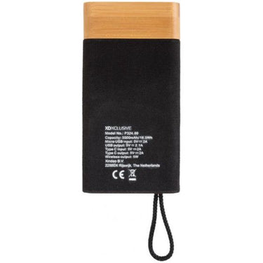 Xd xclusive Powerbank Bamboo X 5000 mAh bamboo zwart naturel