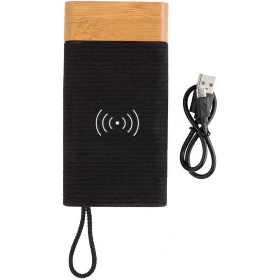 Load image into Gallery viewer, Xd xclusive Powerbank Bamboo X 5000 mAh bamboo zwart naturel
