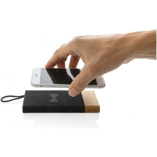 Xd xclusive Powerbank Bamboo X 5000 mAh bamboo zwart naturel