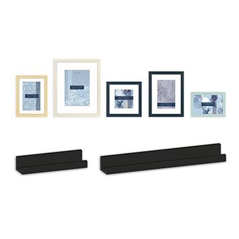 Load image into Gallery viewer, Zep fotolijst set eg958 maratea 5 stuks met 2 wandplanken
